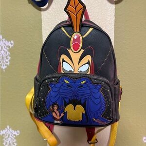 Loungefly Jafar and Cave of Wonders Backpack - Black, Blue, Yellow